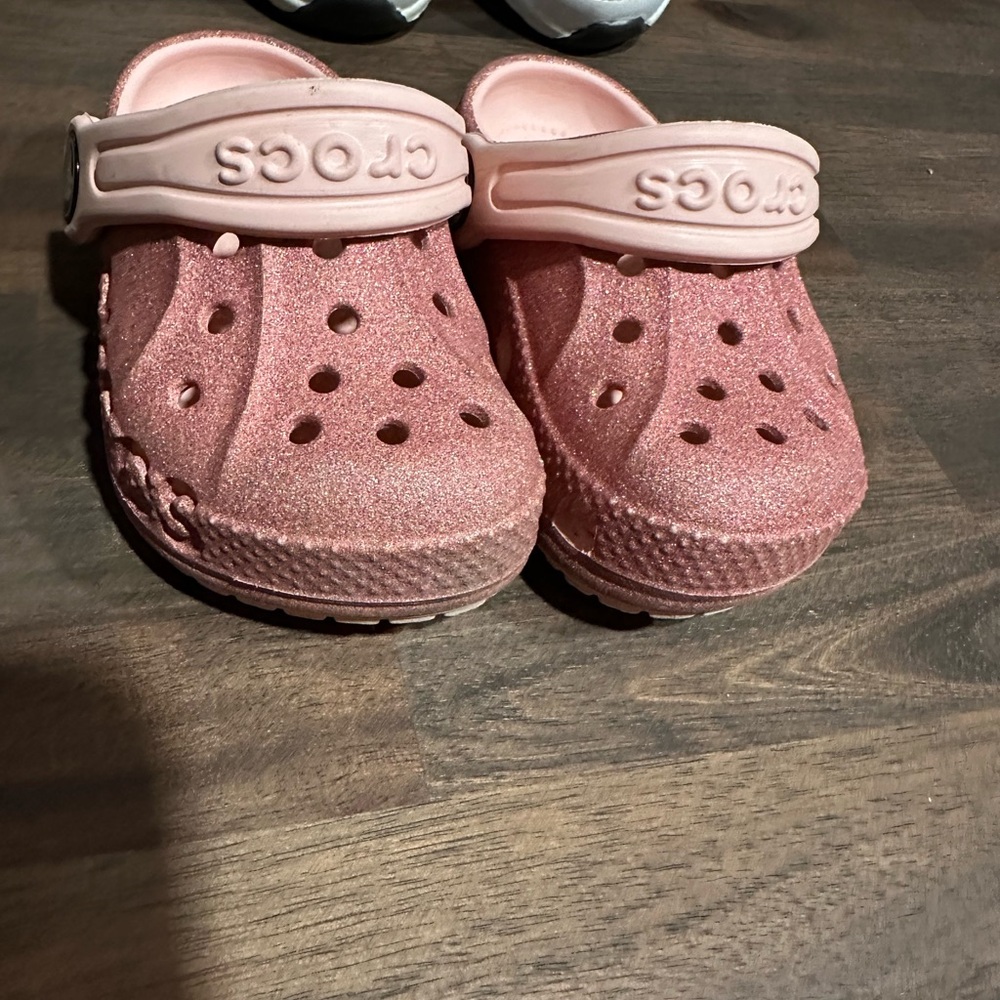 CROCS Kids Glitter Pink Sandals